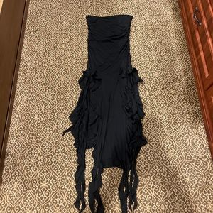 Lioness Women Black strapless dress- Size S